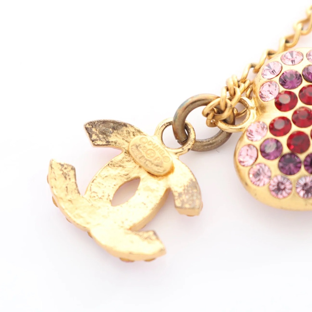 Chanel Coco Mark Pink Rhinestone Necklace - Picture 4 of 6